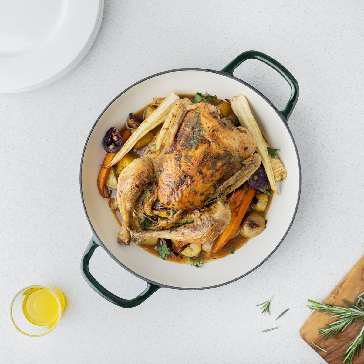 Navaris Braadpan Navaris - Braadpan 30cm met deksel | Groen