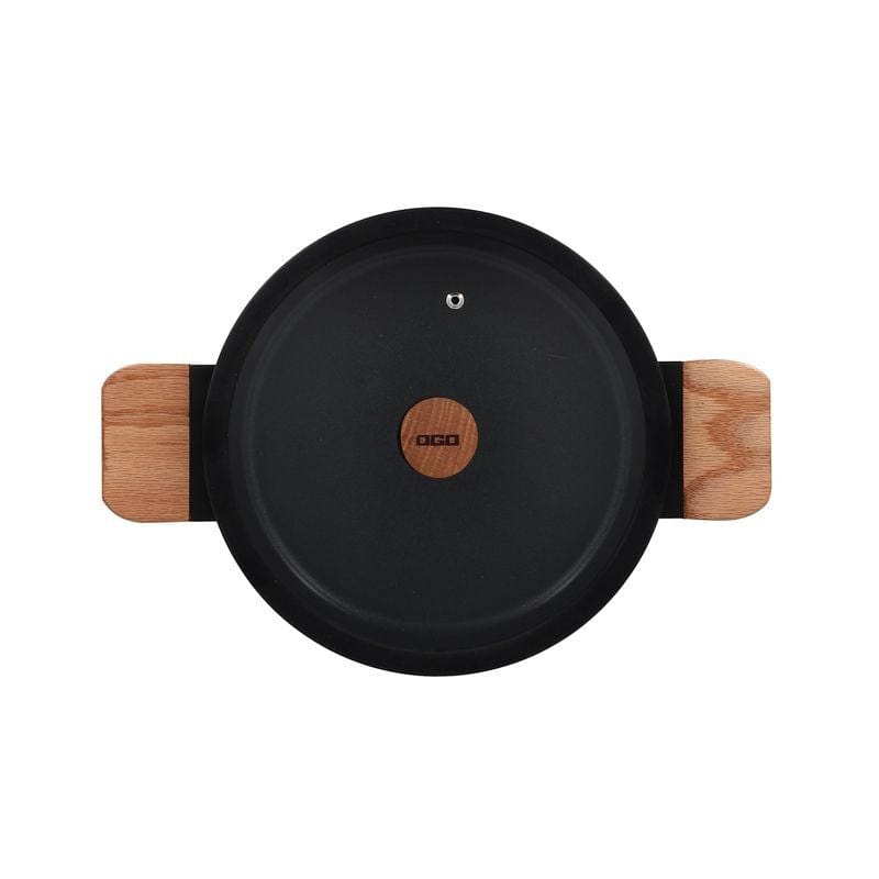 OGO Living Kookpan Kookpan met houten handgrepen - 24 cm | Ector