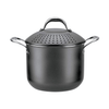 Pastapan 20cm - 5L - deksel met vergiet - Antraciet | Invictum