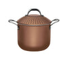 Pastapan 20cm - 5L - deksel met vergiet - Koper | Invictum
