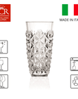 RCR - Cristalleria Italiana Glazen Longdrinkglas 6-delige set - 40cl | Enigma