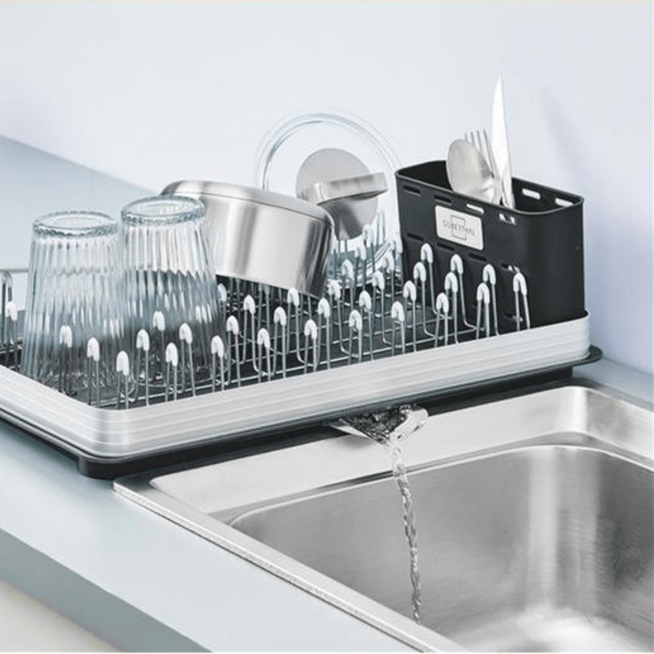 Silbertahl Afdruiprek Afdruiprek met bestekmand - 32x48cm