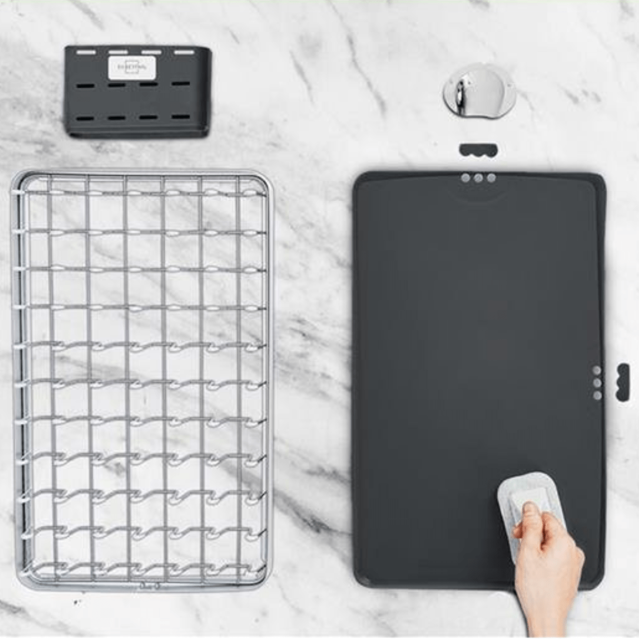 Silbertahl Afdruiprek Afdruiprek met bestekmand - 32x48cm