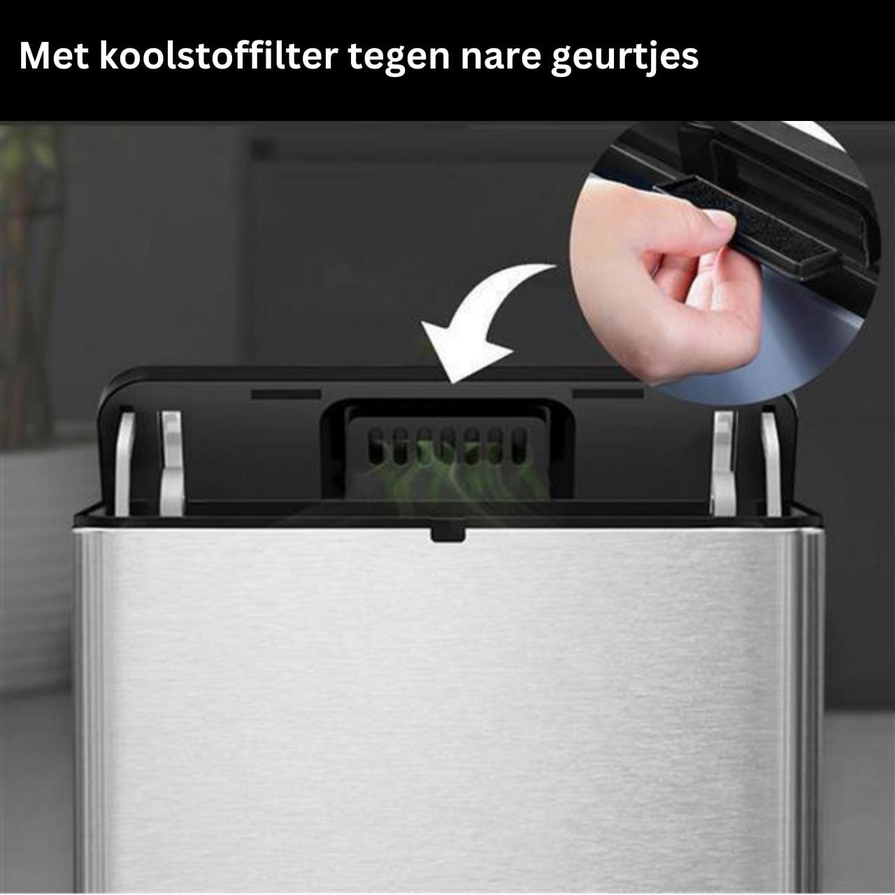 Silbertahl Koffiemolen Afvalbak - Met koolfilter - 3 liter