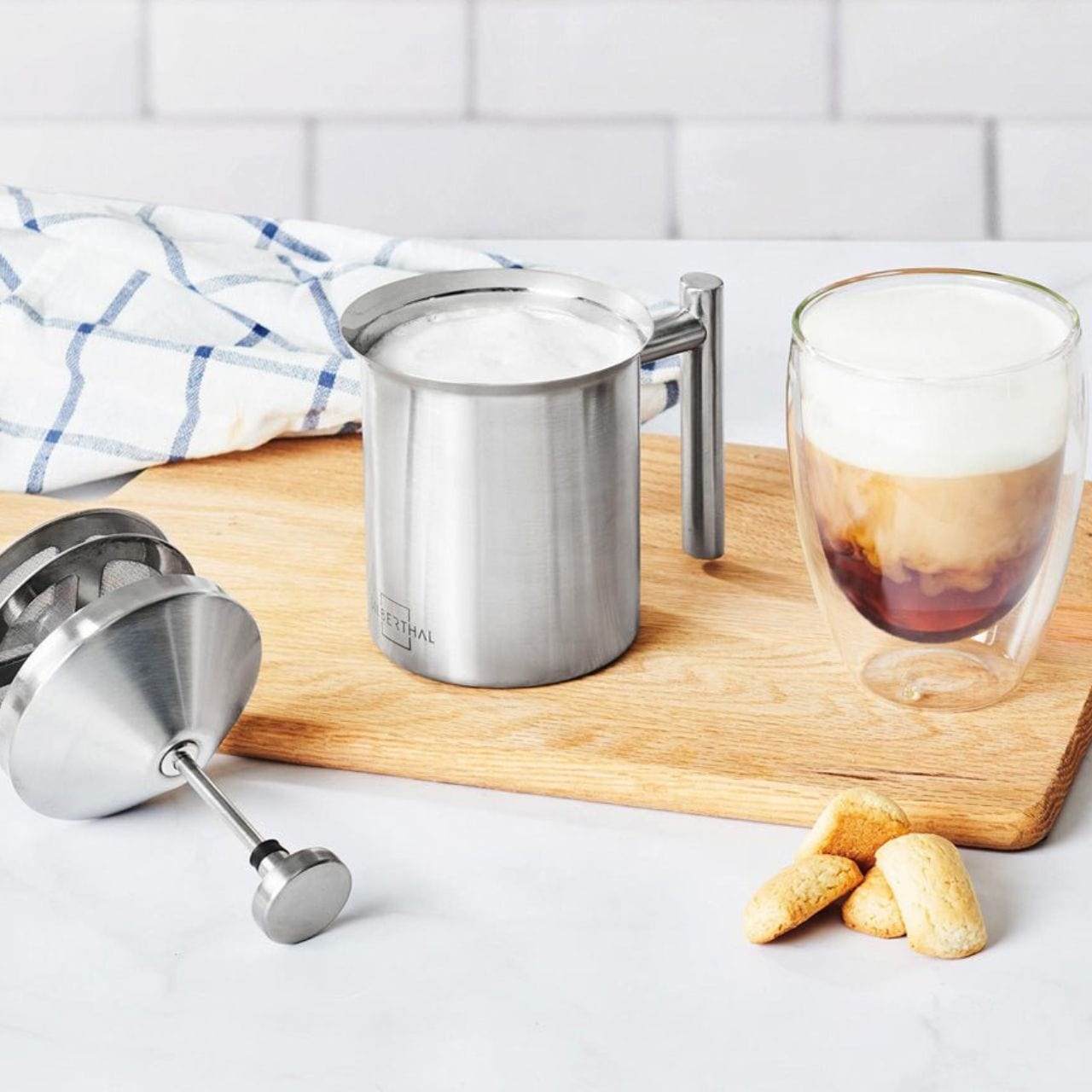 Silbertahl Melkopschuimer Melkopschuimer 400ml - Handmatig | RVS