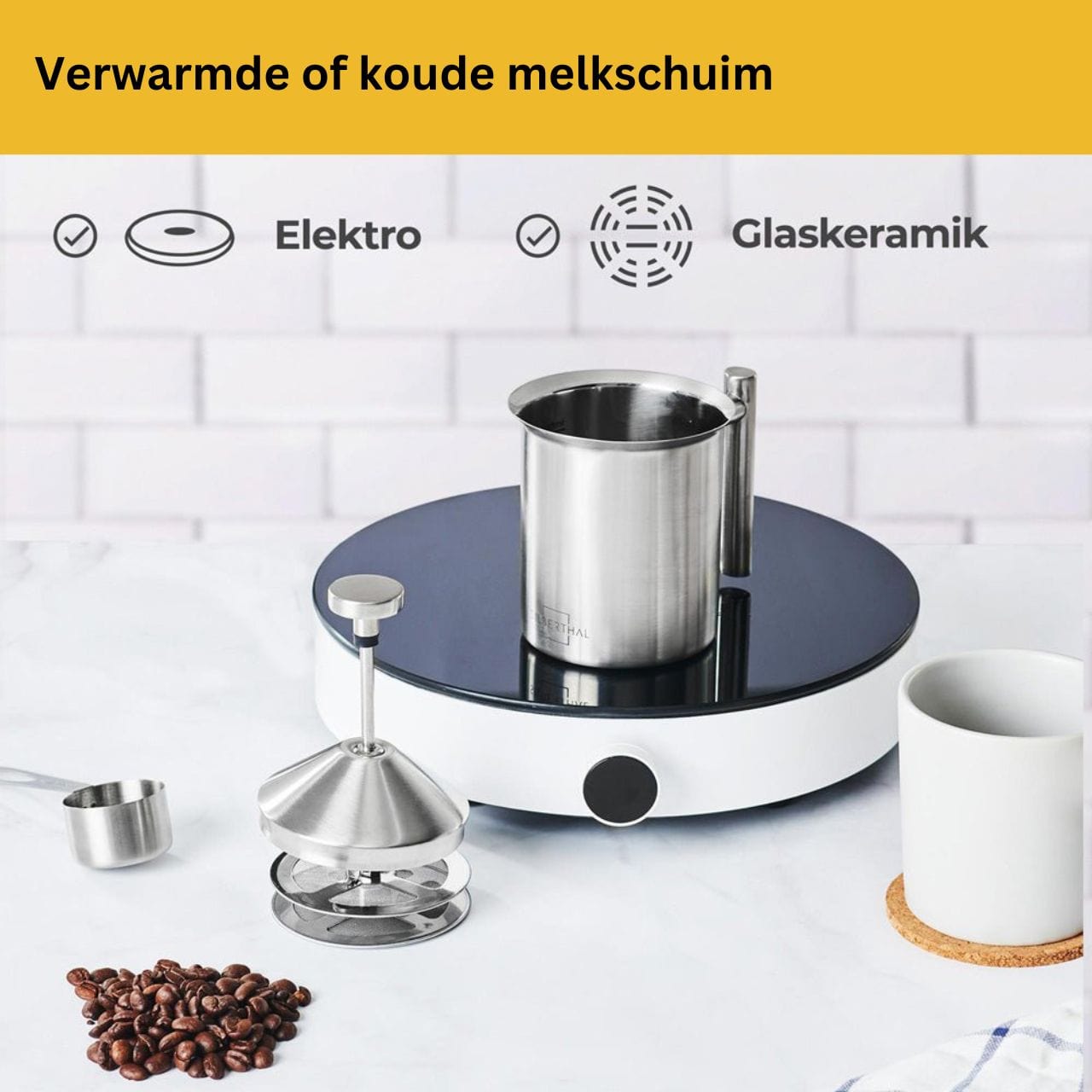 Silbertahl Melkopschuimer Melkopschuimer 400ml - Handmatig | RVS