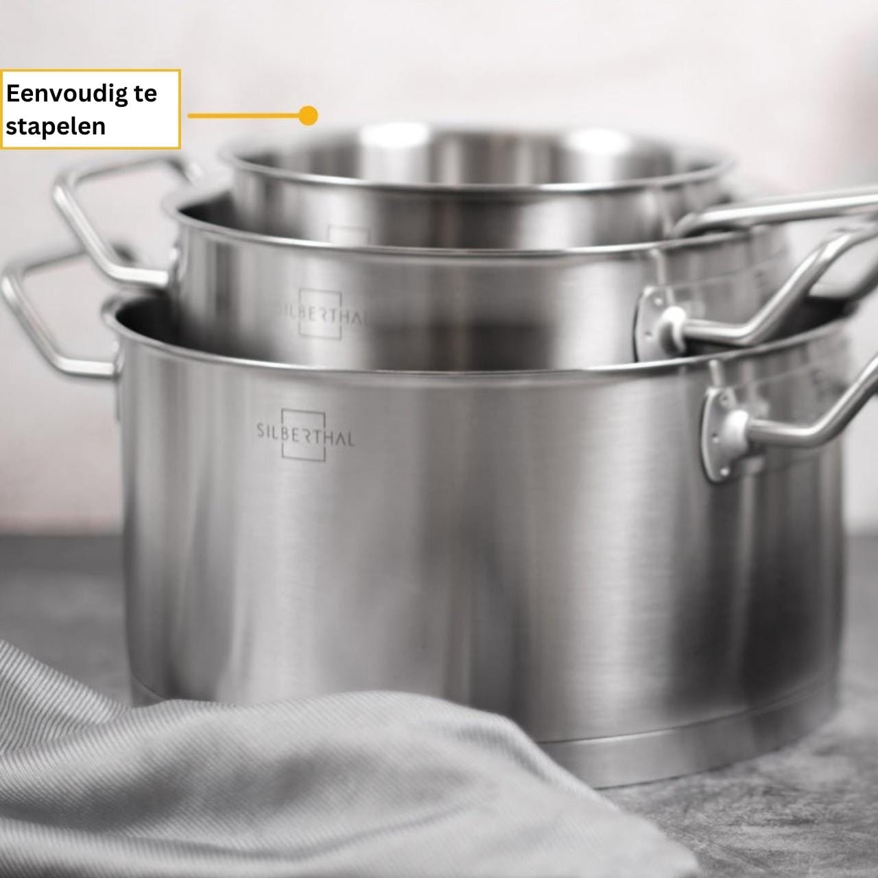 Silbertahl Pannenset 7-delige Pannenset | RVS
