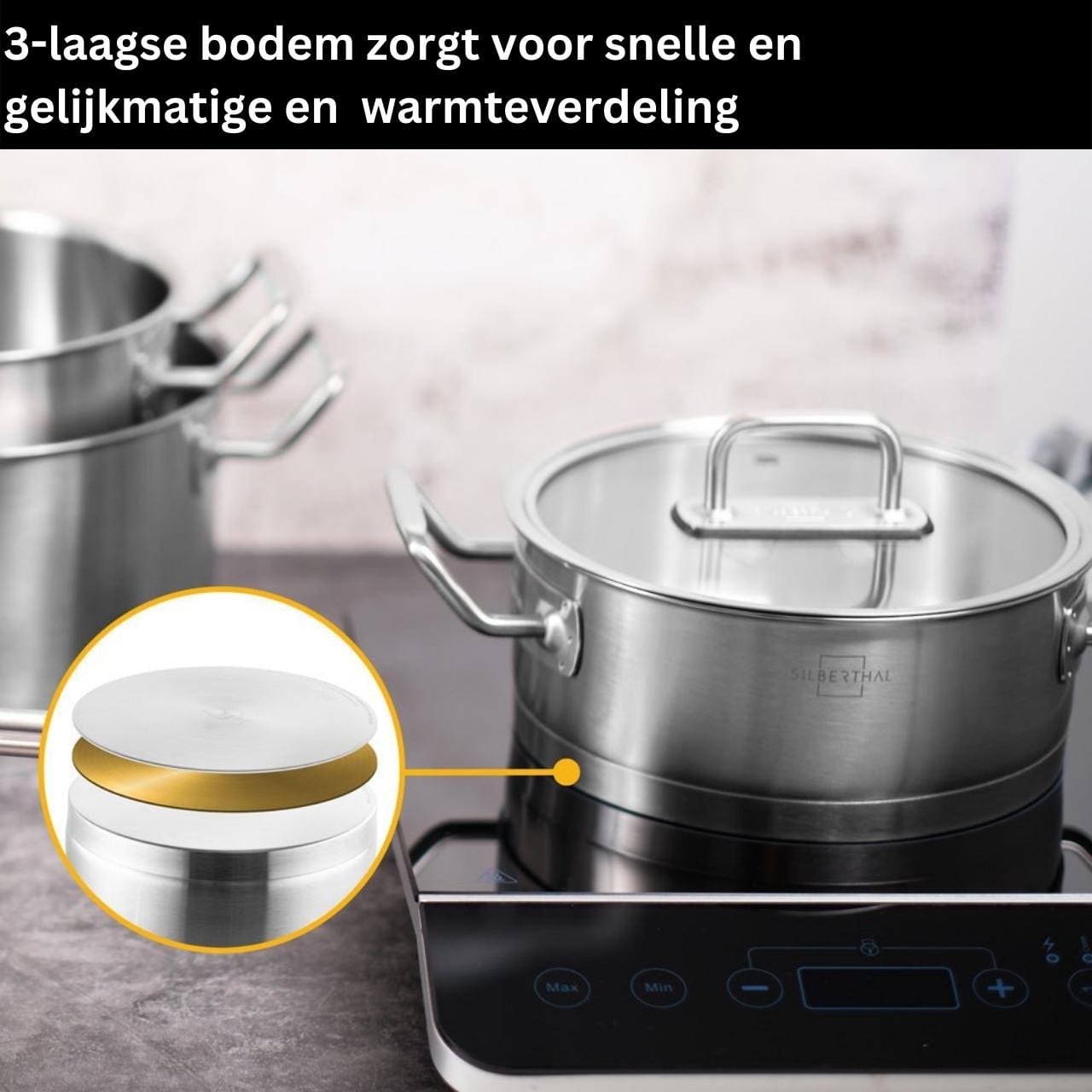 Silbertahl Pannenset 7-delige Pannenset | RVS