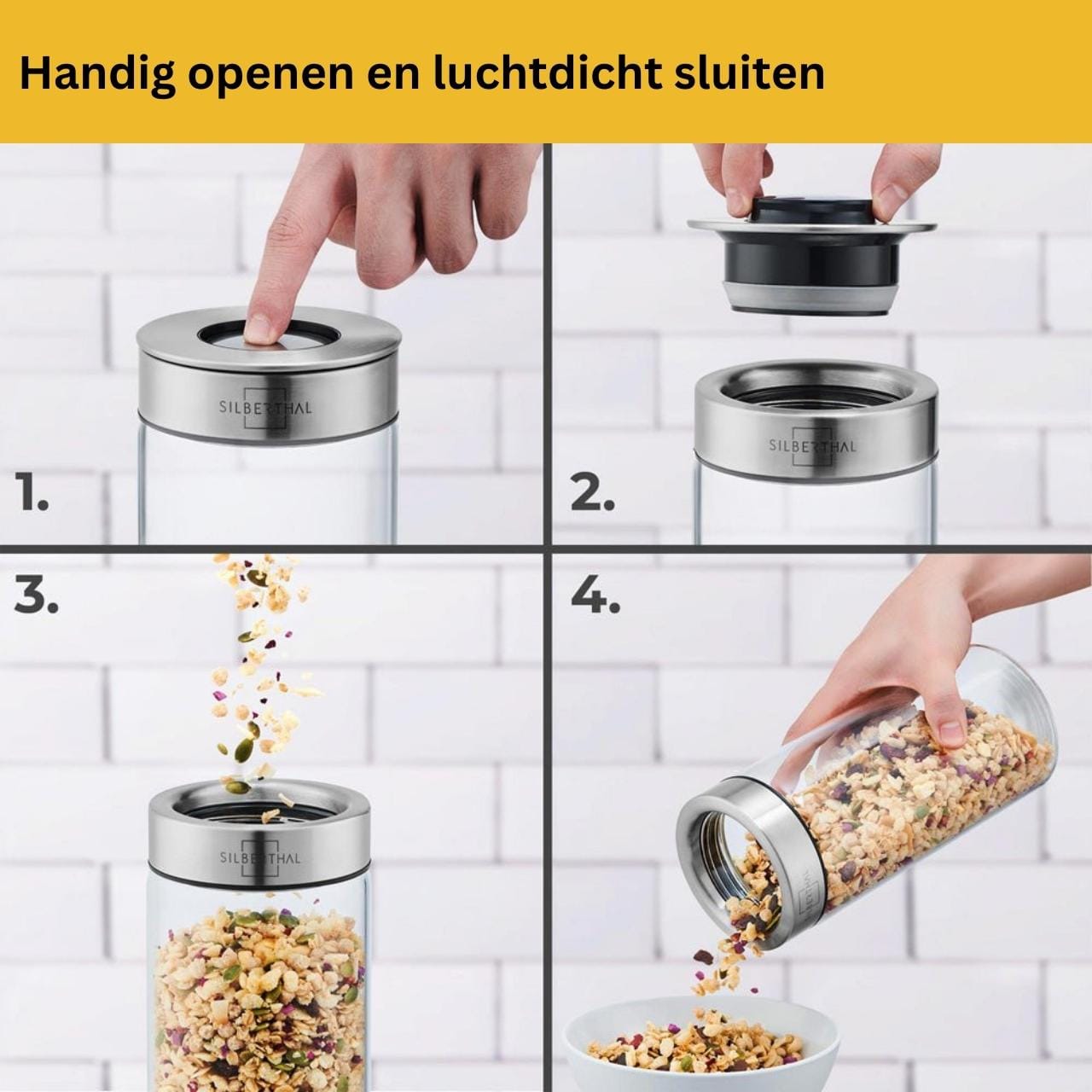 Silbertahl Voorraadpotten Voorraadpot - 4-delige set