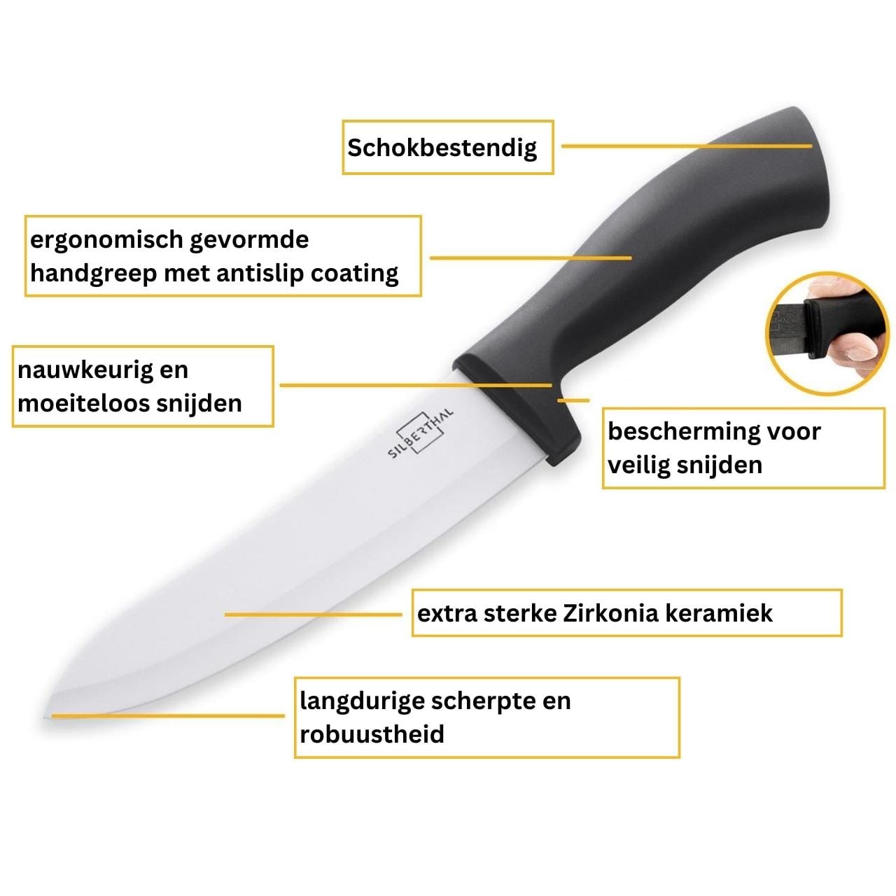 Silberthal Messenset 4-delig keramisch messenset - Wit