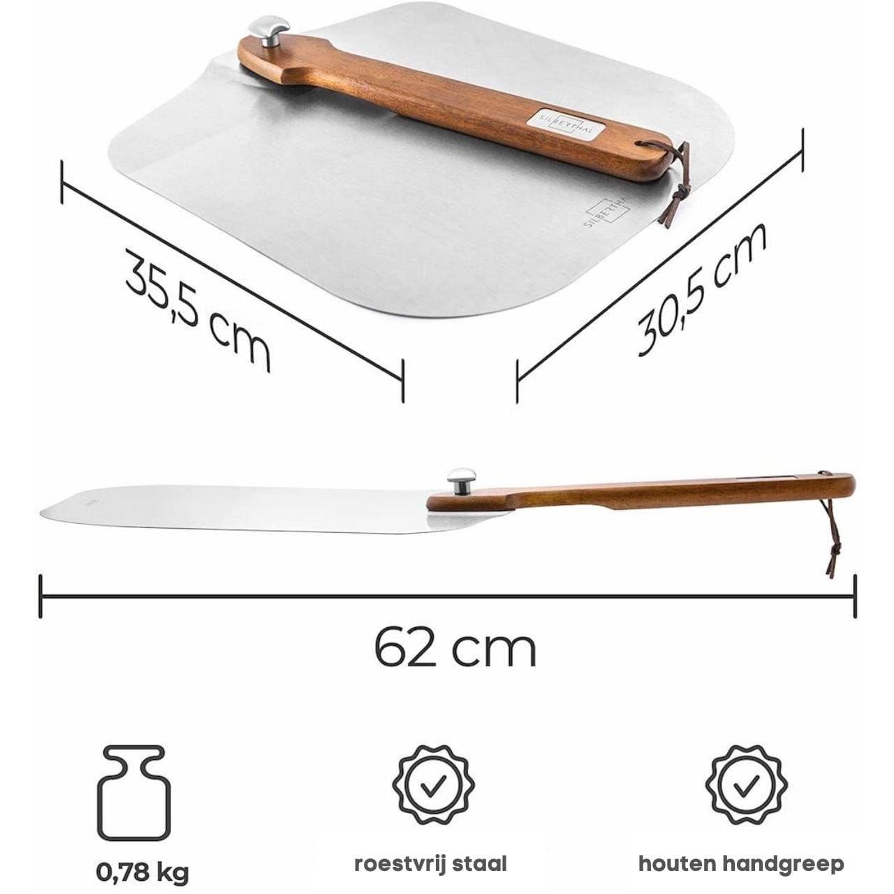 Silberthal Pizzascheppen Pizzaschep - 30cm