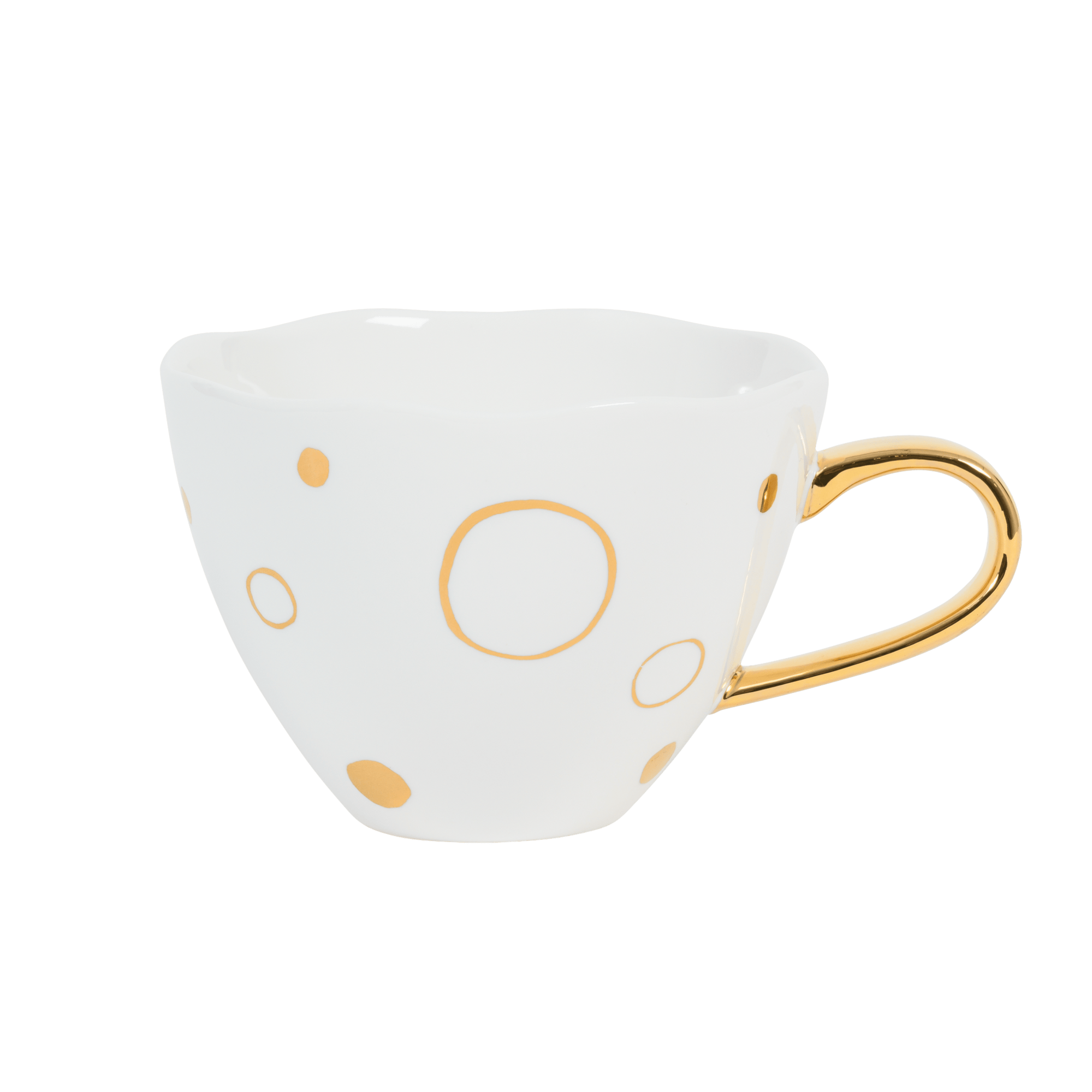 Urban Nature Culture Koffie- en Theemokken Koffie & Theekop met schotel - Gouden cirkel | Good Morning