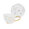 Koffie & Theekop met schotel - Gouden cirkel | Good Morning