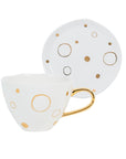 Urban Nature Culture Koffie- en Theemokken Koffie & Theekop met schotel - Gouden cirkel | Good Morning